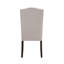 Ensemble de 2 chaises de salle à manger en lin beige et espresso vieilli
