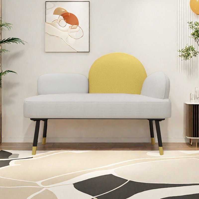 Hocaling, Mélange de coton gris / jaune / mélange de lin, Orienté à droite