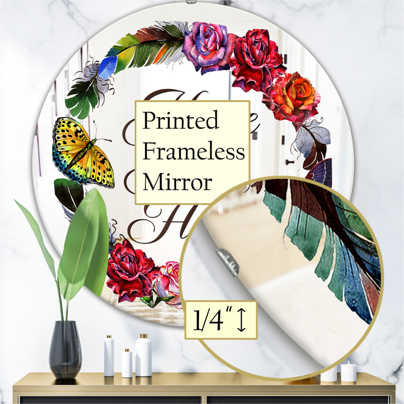 Miroir d'appoint mural Home Sweet Home, H 23,6 po x l 23,6 po