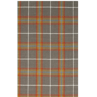 Marotta Hand Woven Wool and Viscose Plaid Area Rug 