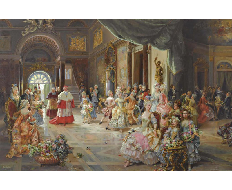 "Celebration" par Cesare Auguste Detti - Art mural sur toile tendue avec châssis, H 24 po x l 17 po