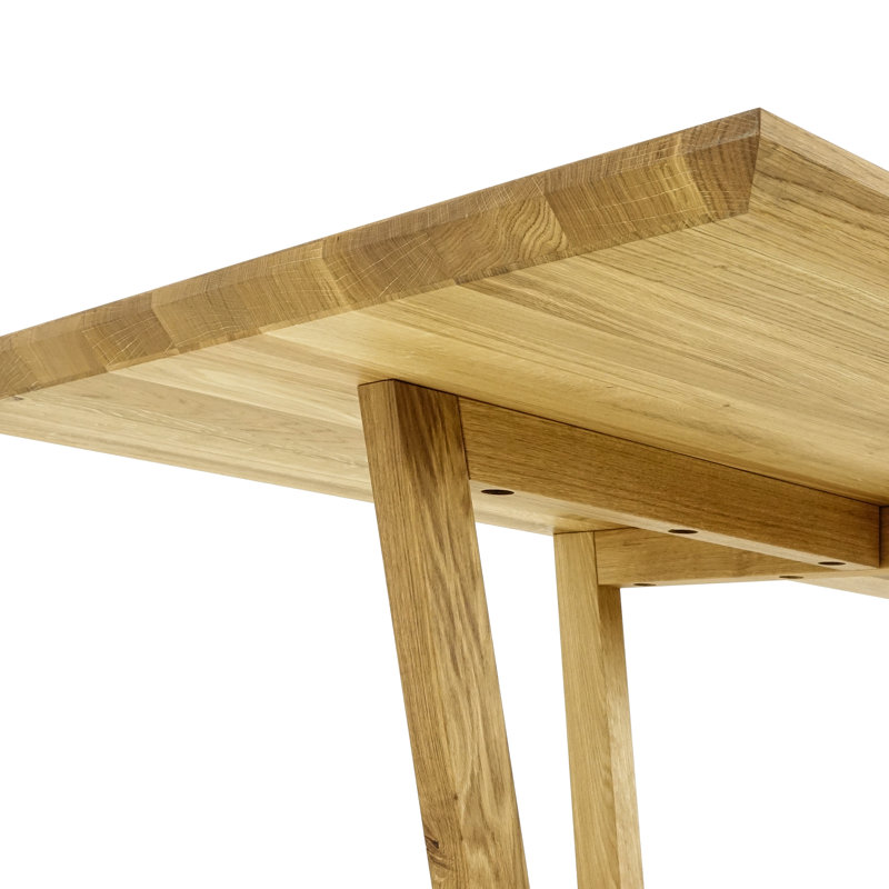 Natonya Oak Solid Wood Base Dining Table, 75 H x 160 L x 90 W cm, Natural Oil