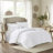 White Queen Microfiber Comforter - With Details And Filling, 5 Includes Comforter, 2 Shams, Decorative Pillow, Bed Skirt, Washable 5 Piece Quilting Ruffles, Filled,-121400061