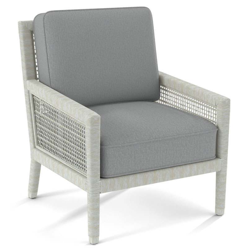 Harper 28" Wide Armchair, Brown Geometric, 0456-33, Bisque