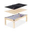 Ensemble de table de billard multi-jeux 3 en 1 avec plateau de salle à manger et tennis de table Gosports - inclus, 7 pi, beige-122503499-114225484