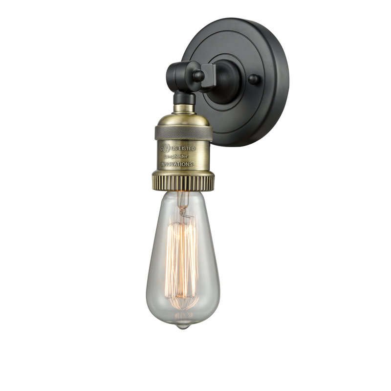 Chickerell Armed Sconce, No Bulb Included, Black Antique Brass