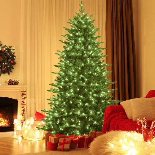 The Holiday Aisle® Lighted Pine Christmas Tree & Reviews | Wayfair