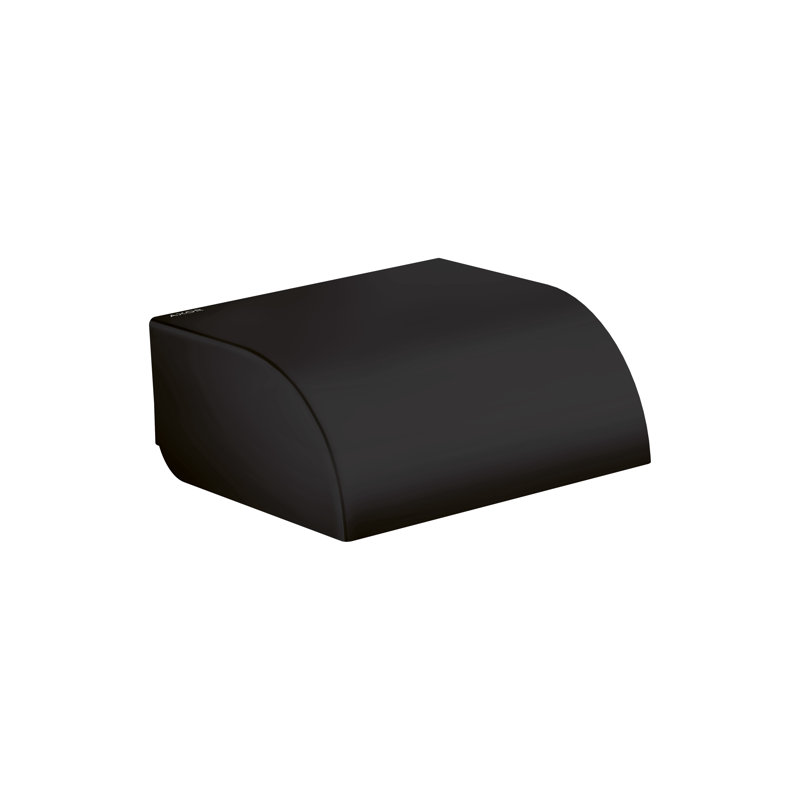 Universal Circular Wall Mount Toilet Paper Holder, Matte Black