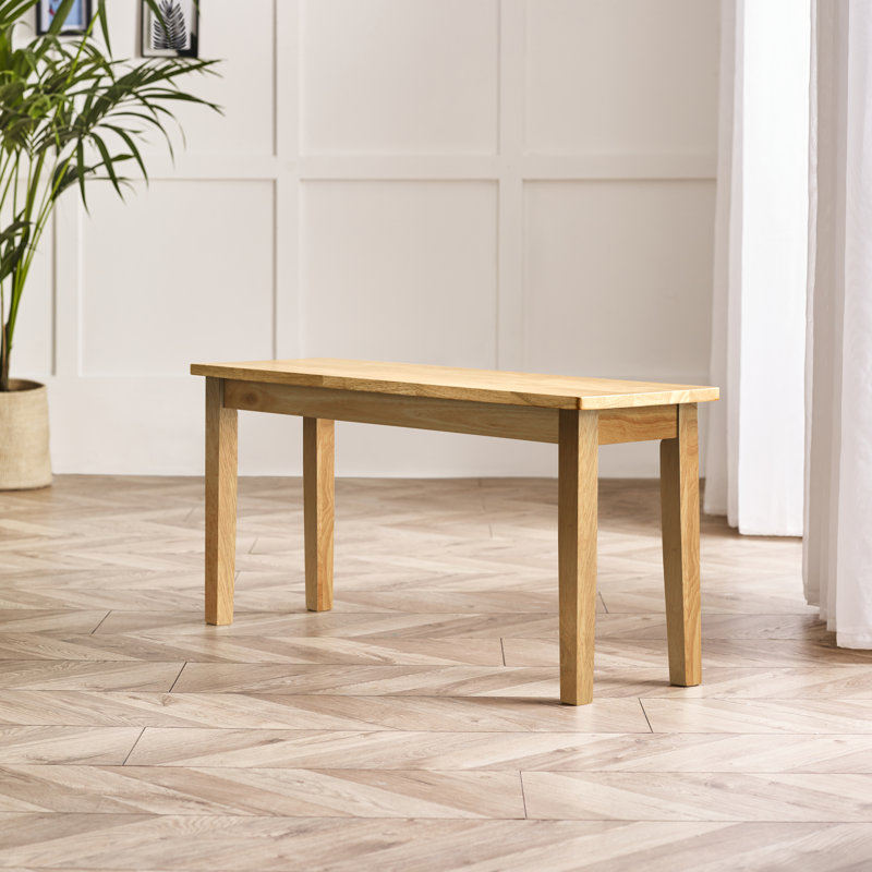 Alcazar Wood Bench, Oak, 45cm H x 95cm W x 30cm D