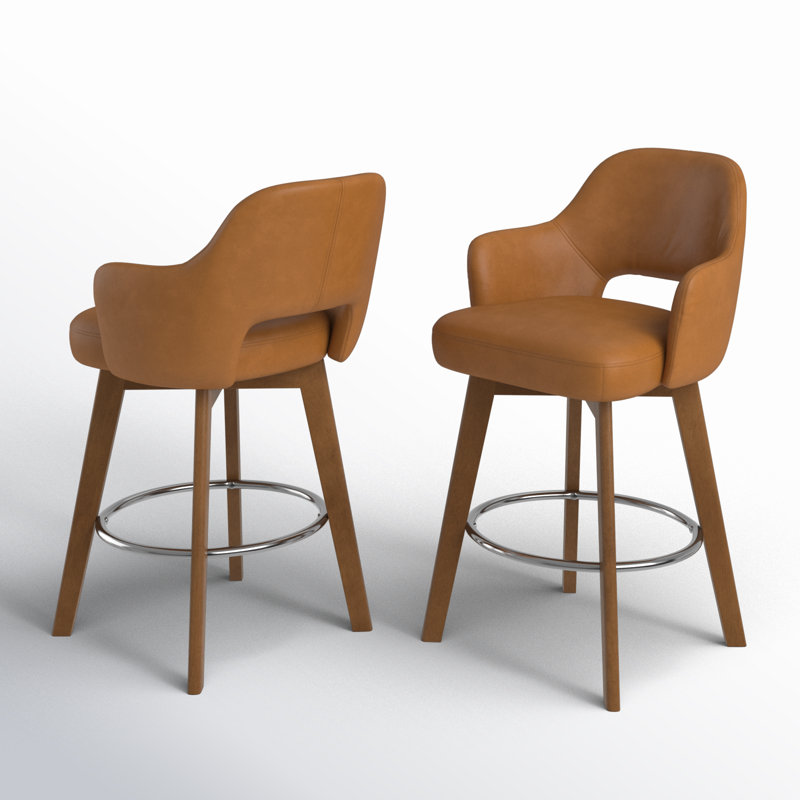 Tabouret de comptoir pivotant 26,5 po Blerina, Tanné