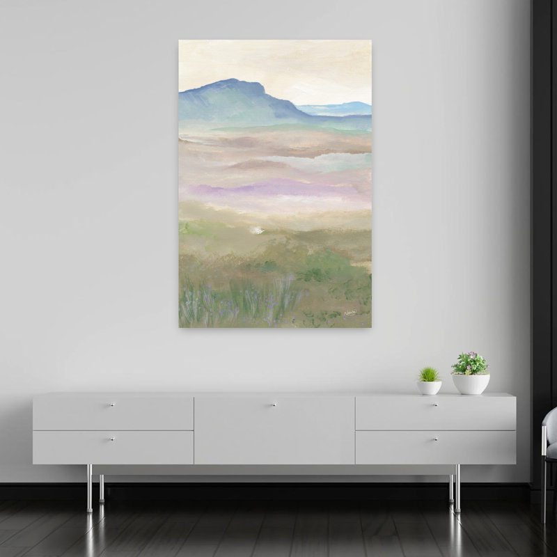 Highland Bloom L Impression d'art mural abstraite et contemporaine représentant un paysage naturel, H 60 po x l 40 po