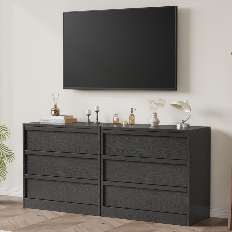 75 cm W Chest of 3 Drawers, Black