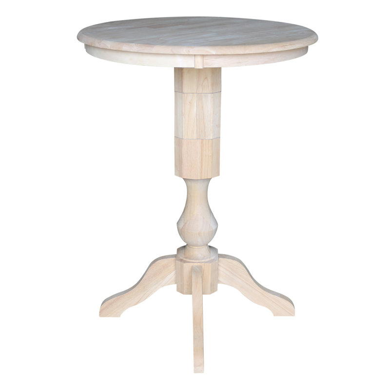 Garbacz Pedestal Dining Table, 41.9" H x 30" L x 30" W, Ready to Finish/Unfinished