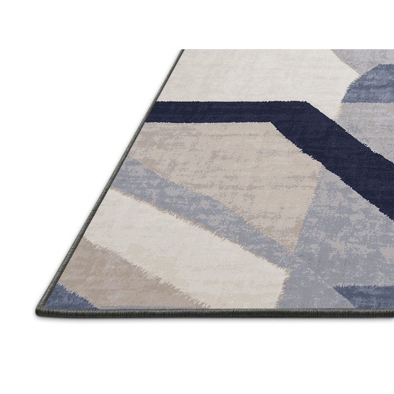 Tapis gris soyeux et moelleux, Carré 3 pi