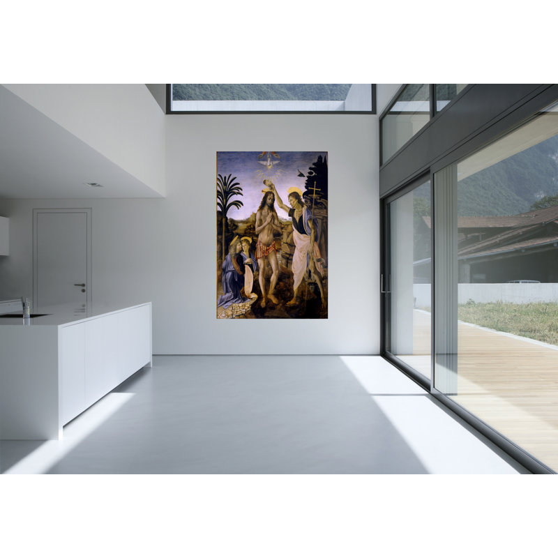 The Baptism Of Christ by Leonardo Da Vinci - Wrapped Canvas Print, 85cm H x 61cm W