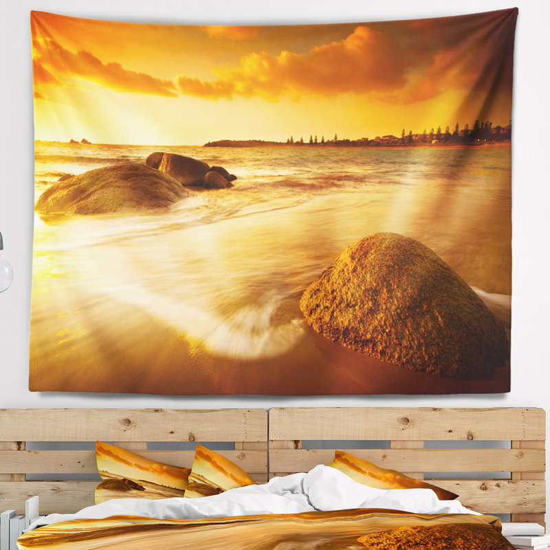 Photographie sun tinted beach tapisserie, H 32 po x l 39 po