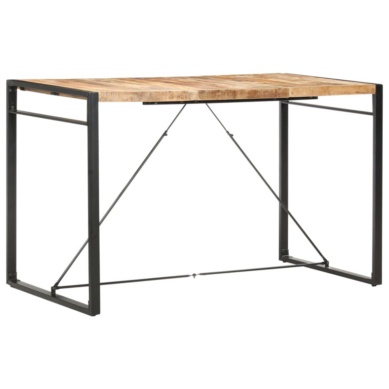 Graff Acacia Solid Wood Top Metal Base Dining Table