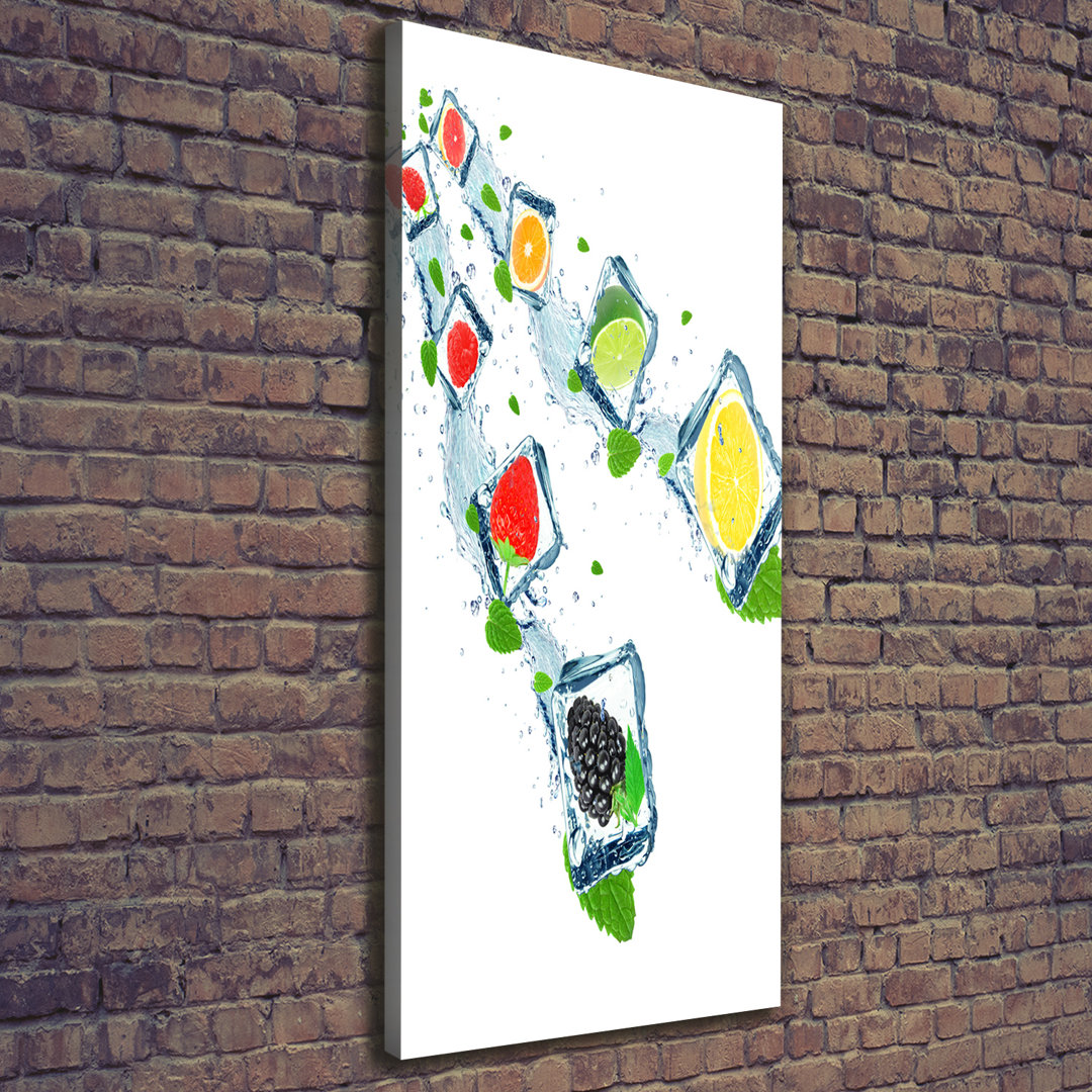 Obst und Eis - Kunstdrucke auf Leinwand - Wrapped Canvas