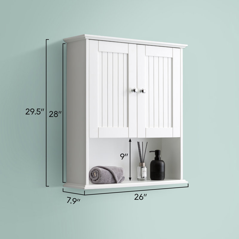 Armoire de rangement murale surélevée au-dessus de la toilette Armoire de rangement murale Armoires à pharmacie en bois