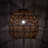 15.5" Ames Metal and Woven Hemp Rope Hanging Pendant, Brown