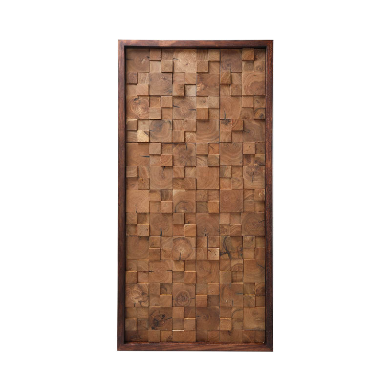 Rustic Abstract Wall Decor on Solid Wood