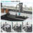 Gunmetal Black Drop-In Waterfall Kitchen Sink With Pull-Down Faucet And Cup Washer
