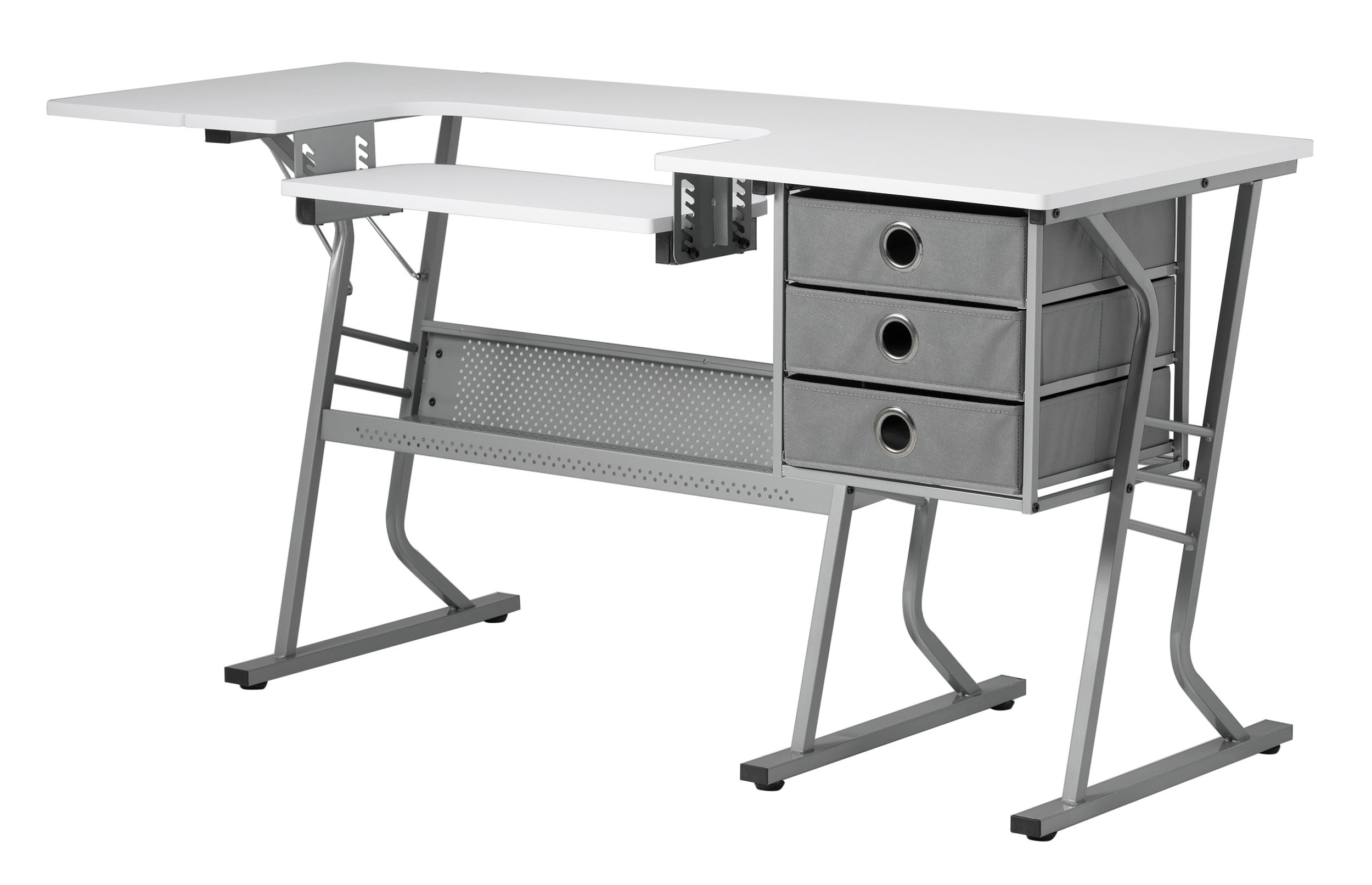 Sewing Machine Platform Sew Ready 60.25'' x 23.75'' Sewing Table with Sewing Machine Platform ...