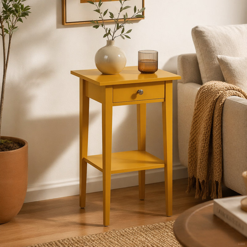 Tables de bout pour chambre à coucher, Jaune