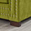 Causeuse rembourrée en velours vert avec accoudoirs carrés décoratifs Modern Design-470139277
