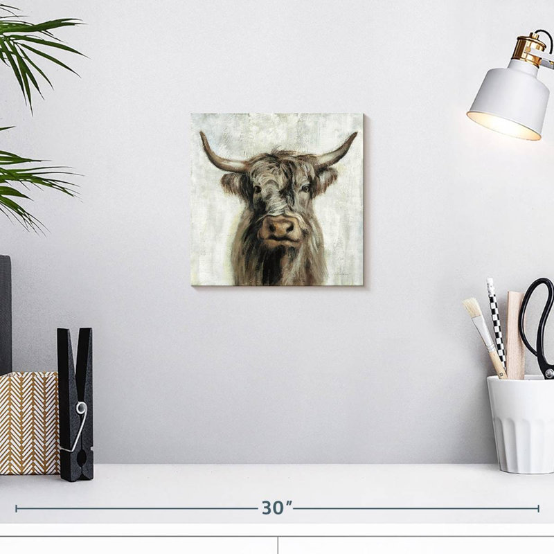 Brun vache Brampt Highland, H 10 pi x l 10 pi