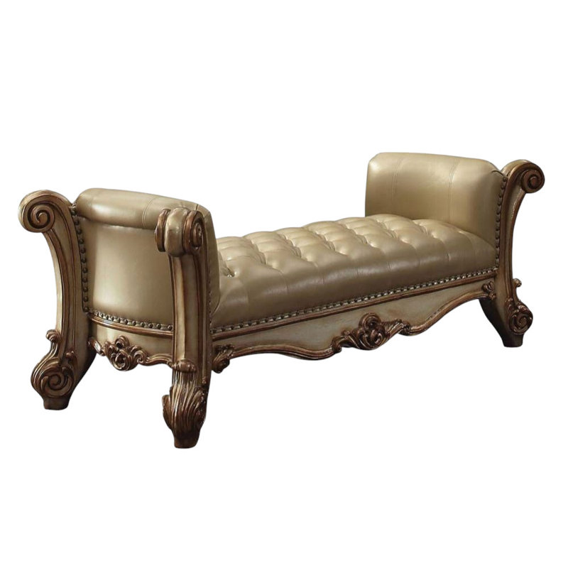  Banc rembourré en similicuir 74 po
