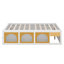 Lit plateforme en bois avec bibliothèque, vitrine et tiroir de rangement, lit de rangement multifonctionnel-906782774-906782776