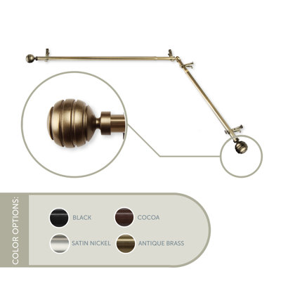 Pepin Corner Window Single Corner Curtain Rod