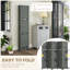 Paravent 5 panneaux en bois de 67 po de hauteur, écran d'intimité avec 3 tablettes de présentation et rangement pliant pour la chambre à coucher ou le bureau personnel-107233621-107233620