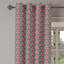 Rideaux décoratifs à œillets à 2 panneaux Ivy Bronx, 50 po x 96 po, rouge et noir-106344580