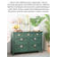 Commode d'appoint en bois d'hévéa à grande capacité American Retro