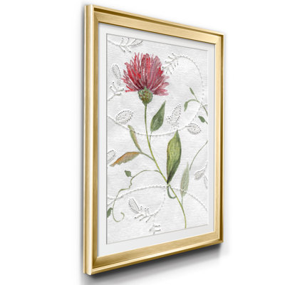 " Botanical Embroidery I " Painting Print