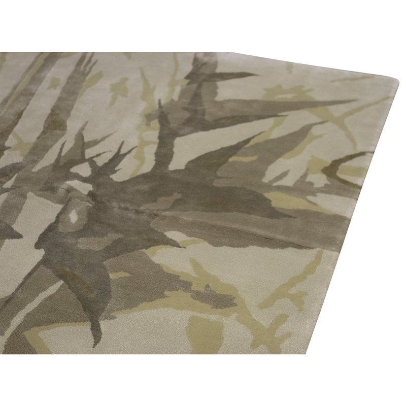 Tapis olive de haute qualité noué à la main