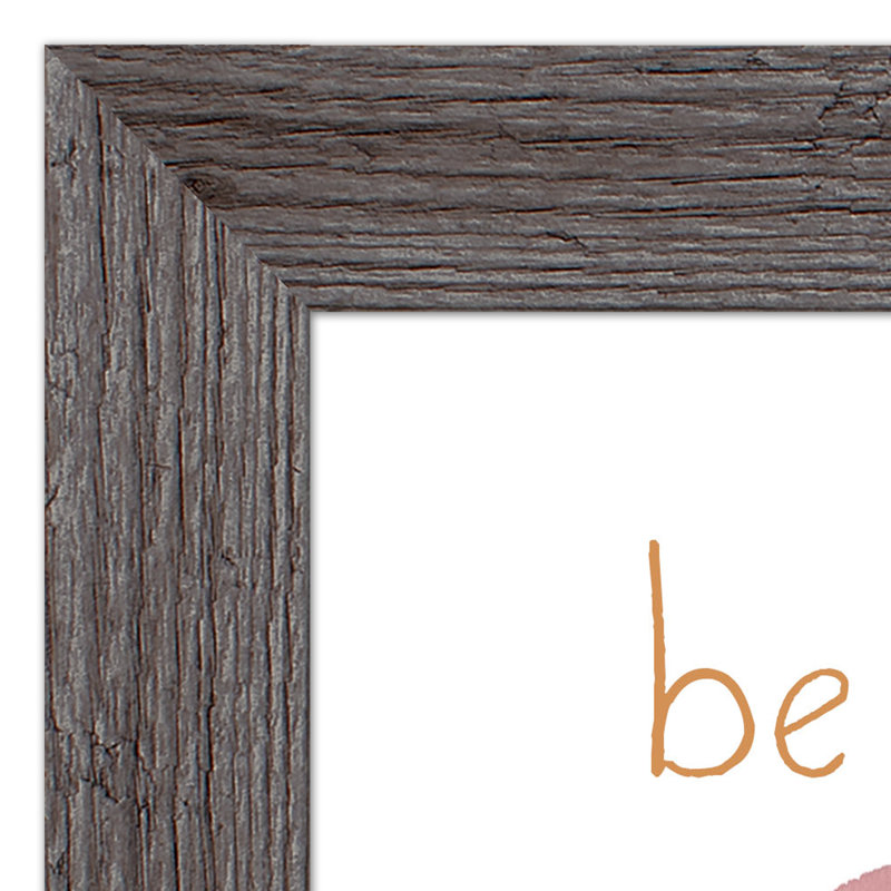 «Be Kind Happy», art encadré, H 14 po x l 11 po x P 0,75 po, Cadre gris
