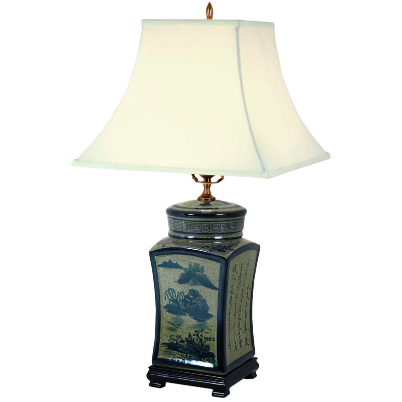 Chinese Calligraphy Vase Lamp
