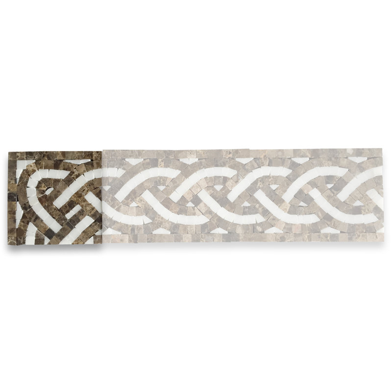 Carreau de mosaïque en marbre 4 po x 4 po