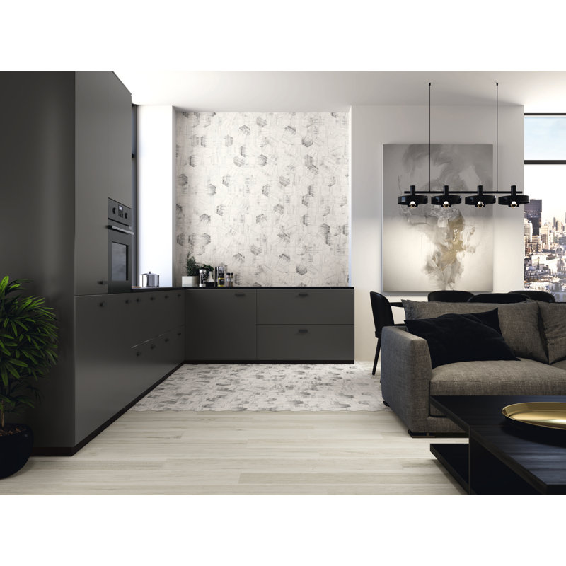 Homage 5-in. Hexagon Matte and Glossy Porcelain Wall & Floor Tile, Loyalty He