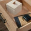 Table de chevet Farmhouse avec tablette ouverte et tiroir lisse, finition brune
