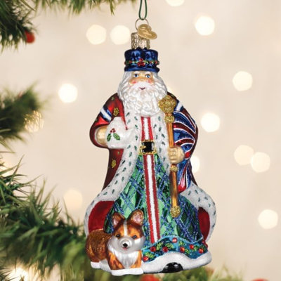 Ornement en verre soufflé, Royaume-Uni, Père Noël