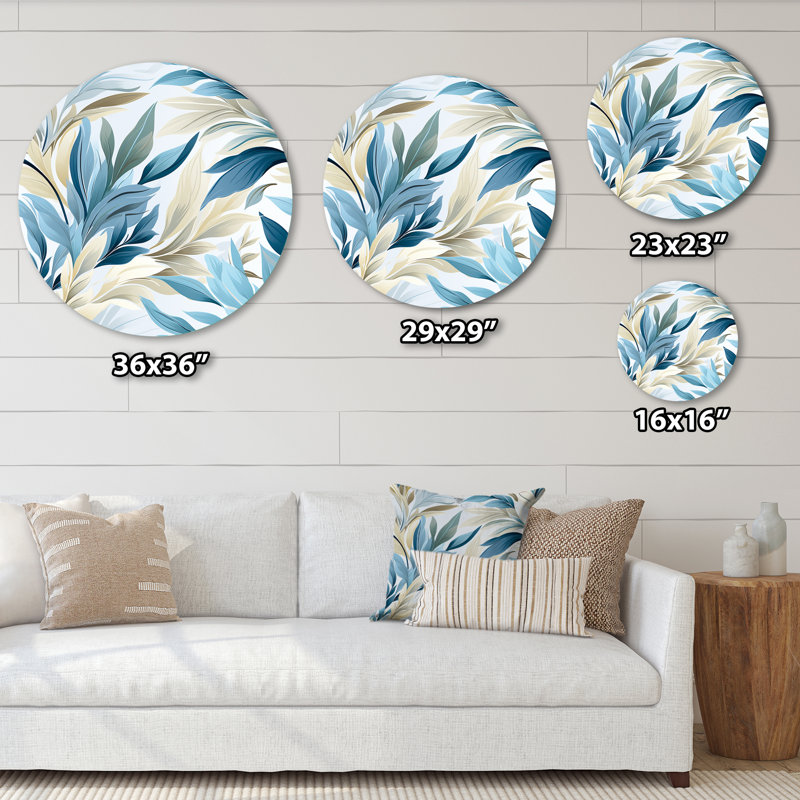 Copen - Art floral rond en métal, H 16 po x l 16 po