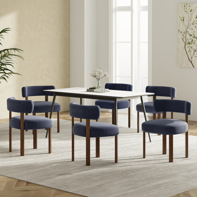 Chaise d'appoint rembourrée en bois massif