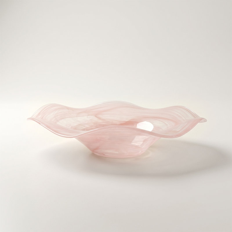 Bol en verre Wavy Edge, Pink