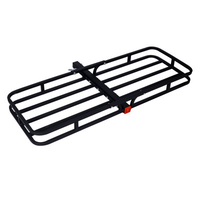 Steel Hitch Mount Cargo Carrier for SUV and Truck, Black Rear Storage Rack