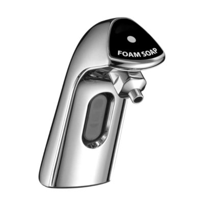 Distributeur de savon désinfectant pour les mains en chrome