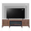 Meuble télé Tranquility de 94 po pour téléviseur de 100 po ou moins, assemblage minimal, finition noyer